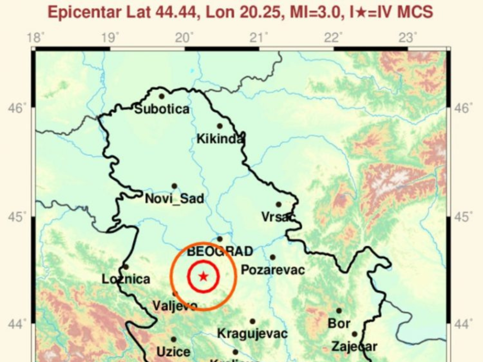 Zemljotres u Lazarevcu